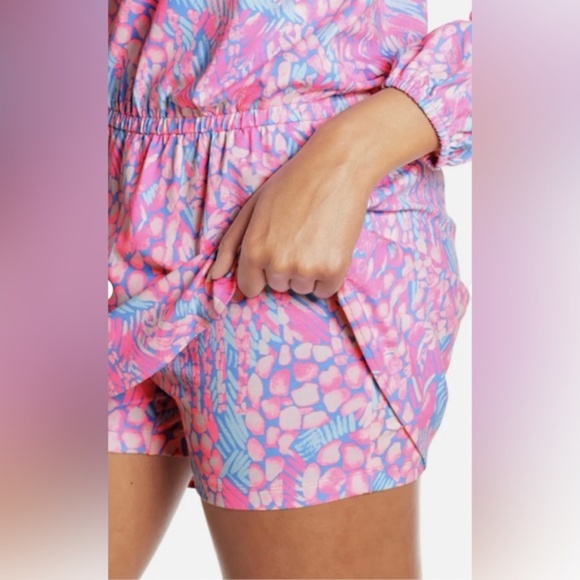 Lilly Pulitzer Lana Skort Romper Pink Sorbet High Altitude - Picture 4 of 12